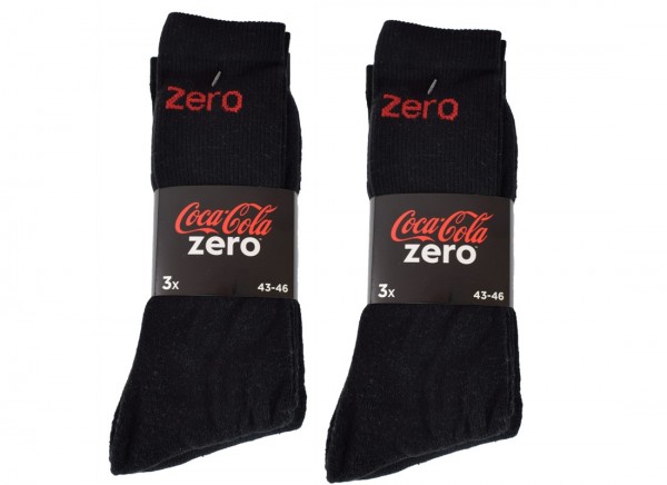 Coca Cola Sportsocken 6|9|12|24 Paar versch. Farben 39-42/43-46
