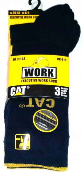 CAT Caterpillar 6/9/12/24 Paar blaue Labor/Büro Exekutive Work Socks