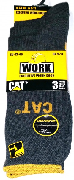 CAT Caterpillar 6/9/12/24 Paar graue Labor/Büro Exekutive Work Socks